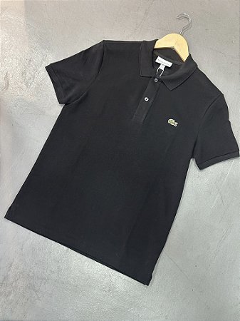 Polo Lacoste L12.12 Slim Fit preta