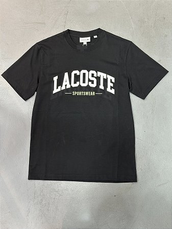 Camiseta Lacoste Sportwear preta
