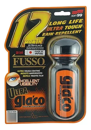 Repelente De Água Ultra Glaco Fusso Soft99 70ml Até 12 Meses