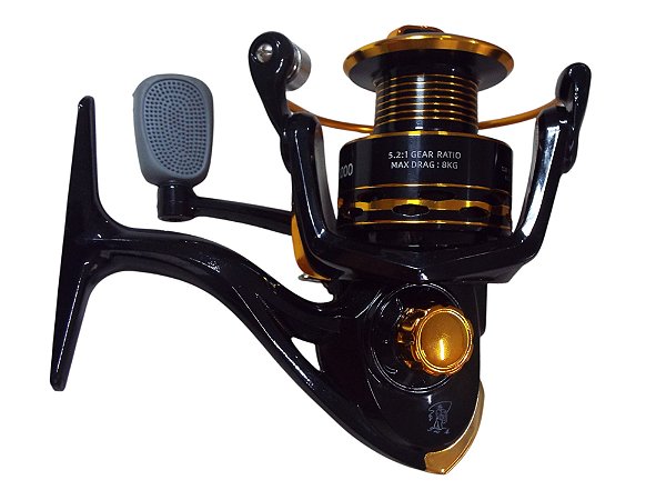 MOLINETE SAFARI MAX SY3000 – PRETO COM DOURADO – AMBIDESTRO/ ANTI-REVERSO