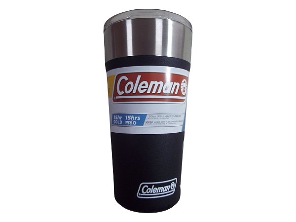 COPO TÉRMICO COM TAMPA COLEMAN (ORIGINAL) 600ML - PRETO