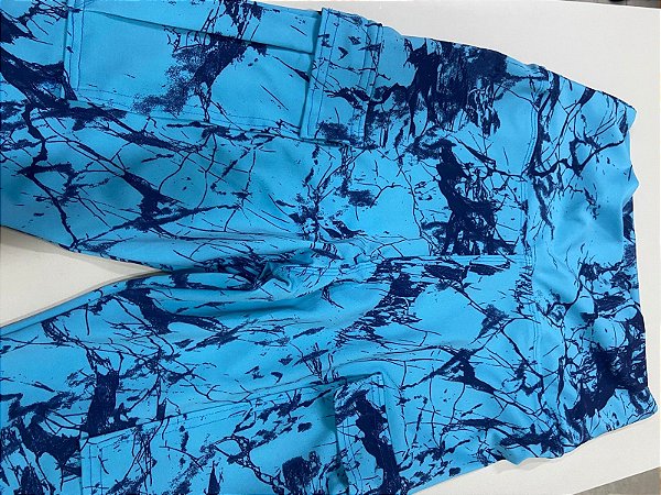 CALÇA LEGGING SPORTS FEMININA, AZUL, TAMANHO G - ISCARFISHER