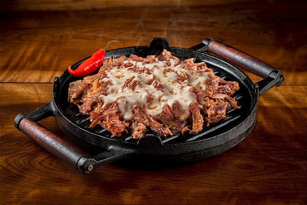 Costela fogo de chão desfiada com queijo - 300G