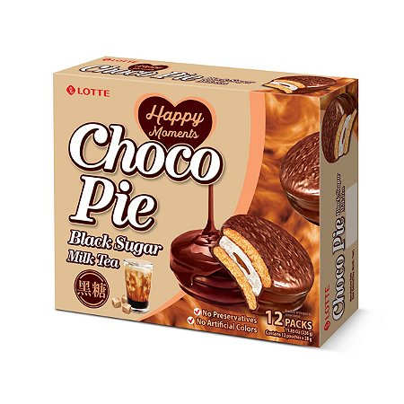 Choco Pie Bolinho de Chocolate com Açucar Mascavo - Leite e Chá(336G) CAIXA