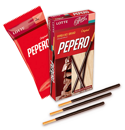 Pepero Biscoito Palito Chocolate Original - 47G