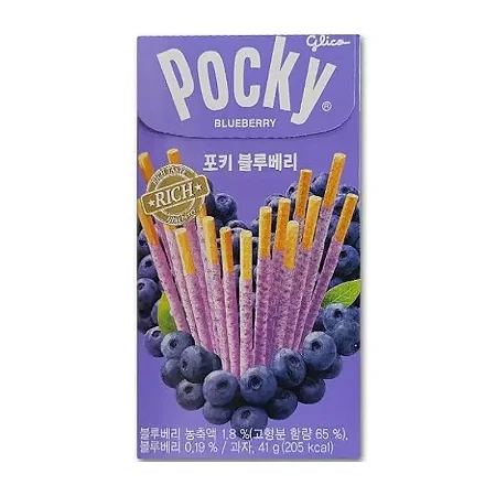 Pocky chocolate branco e blueberry