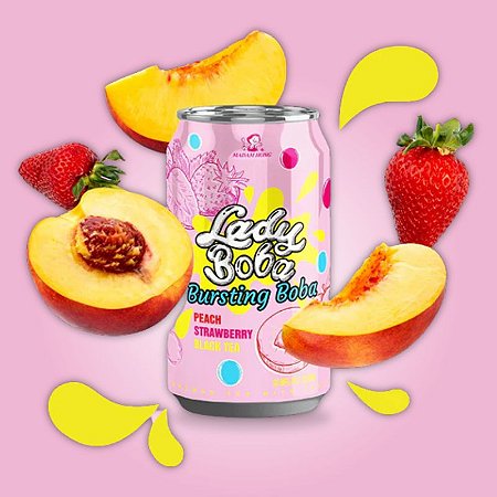 BEBIDA SABOR DE PESSEGO E MORANGO