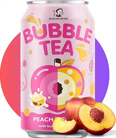 BUBBLE TEA SABOR PESSEGO 320ML