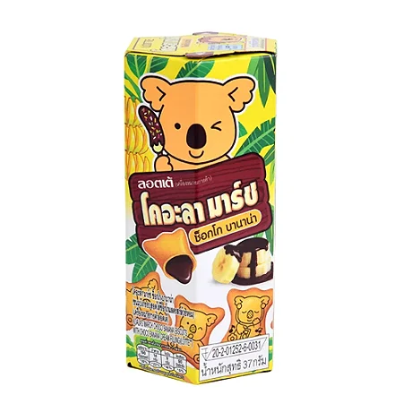 BISCOITO LOTTE KOALA SABOR CHOC C/ BANANA 37GR