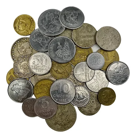 Lote - 50 moedas brasileiras (diversas)