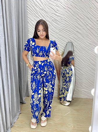 Conjunto Pantolona Manga bufante