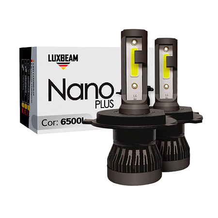 Kit 2 Lâmpada LED Nano Plus H4 30w 27.000lm 12v 6500k
