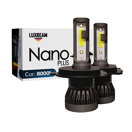 Kit 2 Lâmpada LED Nano Plus H4 30w 27.000lm 12v 8000k