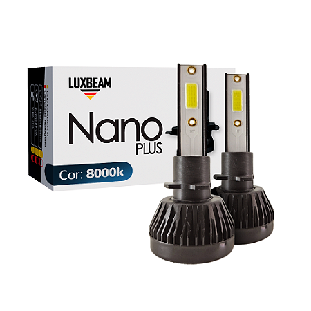 Kit 2 Lâmpada LED Nano Plus H27 30w 27.000lm 12v 8000k