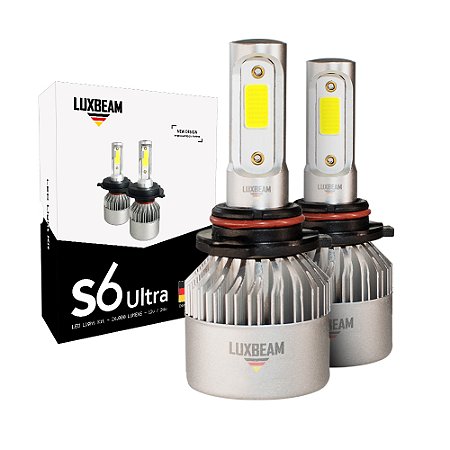 Kit 2 Lâmpada LED S6 Ultra 9005 50w 60.000lm 12v 6500k