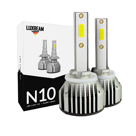 Kit 2 Lâmpada LED N10 H27 50w 60.000lm 12v 6500k