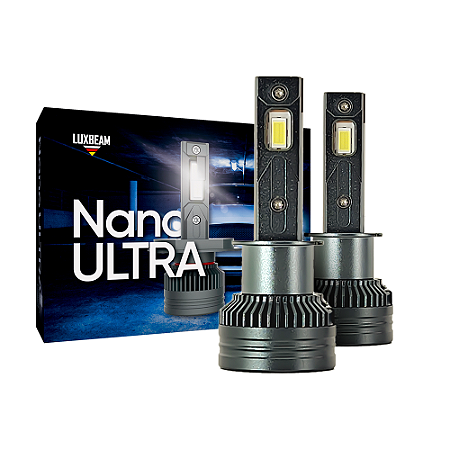 Kit 2 Lâmpada LED Nano Ultra H3 Canbus 80w 80.000lm 12v 6500k