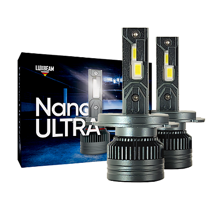 Kit 2 Lâmpada LED Nano Ultra H4 Canbus 80w 80.000lm 12v 6500k