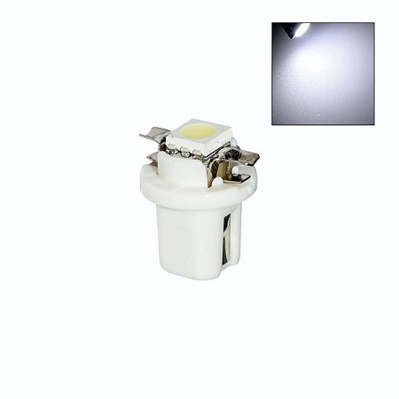 Lâmpada LED T5 1 Led SMD com base B8.5 D 12v Branca