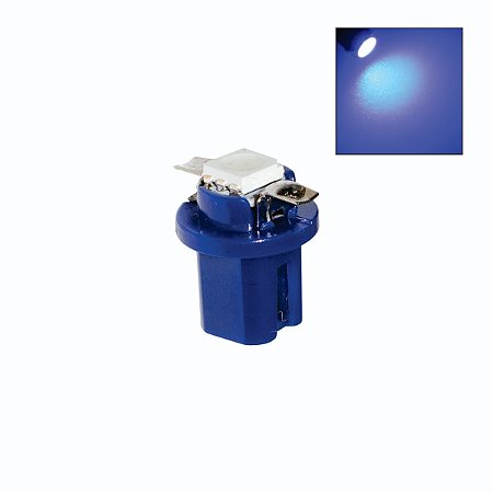 Lâmpada LED T5 1 Led SMD com base B8.5 D 12v Azul