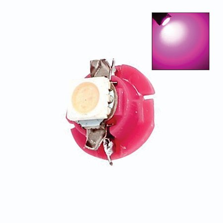 Lâmpada LED T5 1 Led SMD com base B8.4 D 12v Rosa