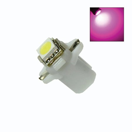 Lâmpada LED T5 1 Led SMD com base B8.3 D 12v Rosa