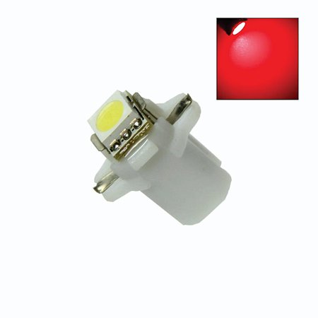 Lâmpada LED T5 1 Led SMD com base B8.3 D 12v Vermelha