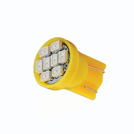 Lâmpada LED T10 8 Led SMD 24v Amarela