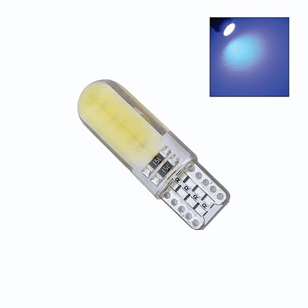 Lâmpada LED T10 Silicone COB 24v Azul