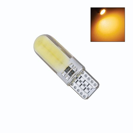 Lâmpada LED T10 Silicone COB 24v Amarela