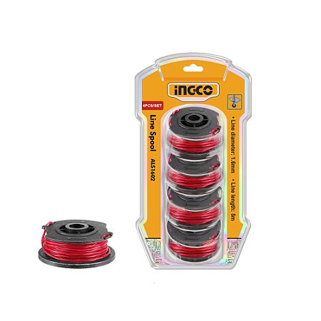 JOGO DE REFIL P/APARADOR DE GRAMA 1.6MM C/4PC INGCO ALS1602