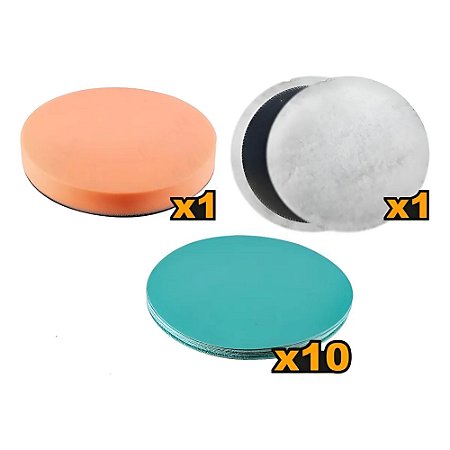 JOGO DE ACESSSORIOS PARA POLITRIZ 180MM C/12PC INGCO APG18012