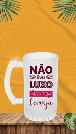 COPO DE CHOPP VIDRO JATEADO FOSCO - 475ML Não tem luxo mas tem cerveja