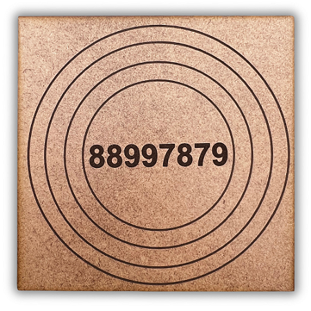 Gráfico Radiestesia MDF 3mm 20x20cm - 001 - Anti Dor - CRU