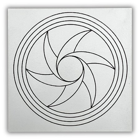 Gráfico Radiestesia MDF 3mm 20x20cm - 002 - Triturador - BRANCO