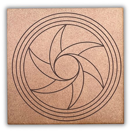 Gráfico Radiestesia MDF 3mm 20x20cm - 002 - Triturador - CRU