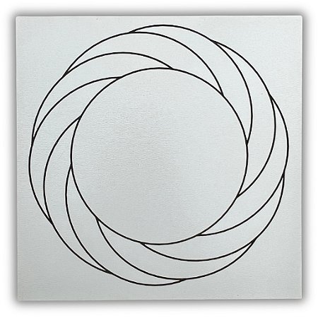 Gráfico Radiestesia MDF 3mm 20x20cm - 003 - Turbilhão - BRANCO