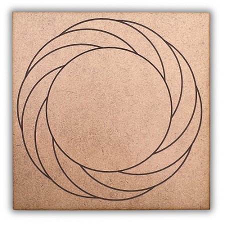 Gráfico Radiestesia MDF 3mm 20x20cm - 003 - Turbilhão - CRU