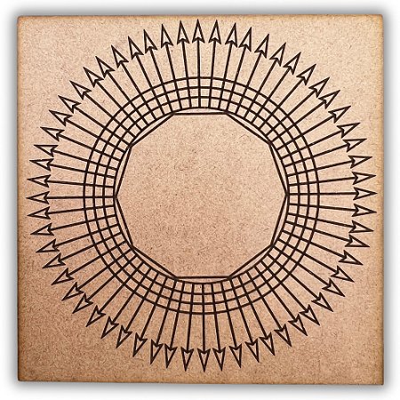 Gráfico Radiestesia MDF 3mm 20x20cm - 004 - Desimpregnador - CRU