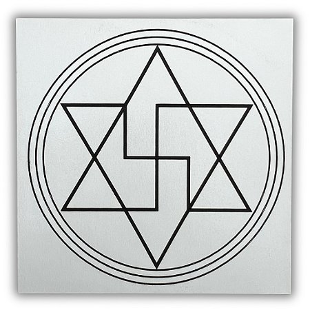 Gráfico Radiestesia MDF 3mm 20x20cm - 007 - Anti Magia - BRANCO