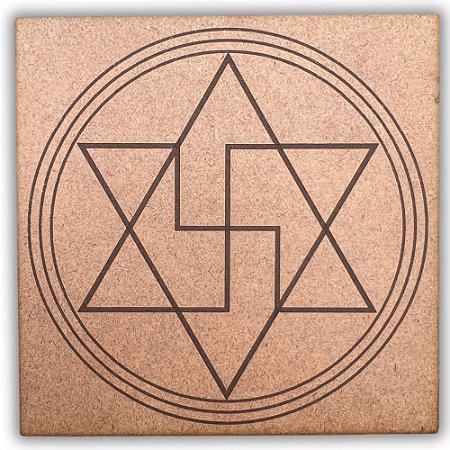 Gráfico Radiestesia MDF 3mm 20x20cm - 007 - Anti Magia - CRU