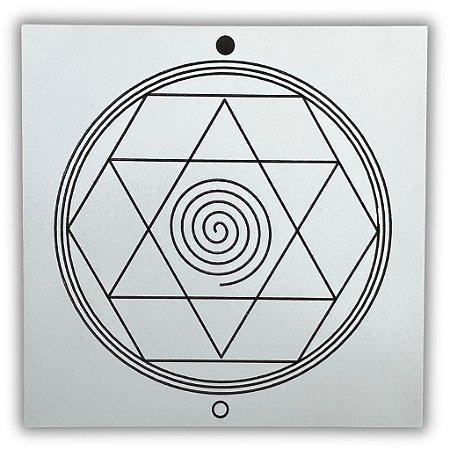 Gráfico Radiestesia MDF 3mm 20x20cm - 009 - Desembaraçador Material - BRANCO