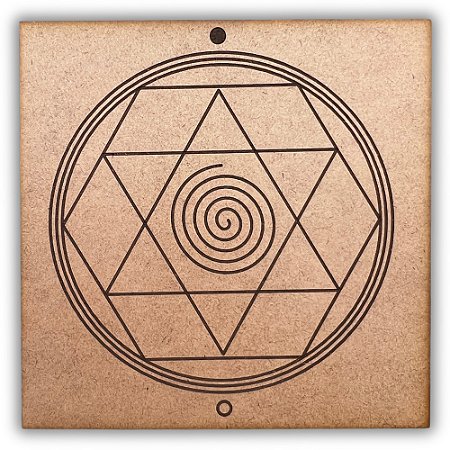 Gráfico Radiestesia MDF 3mm 20x20cm - 009 - Desembraçador Material - CRU