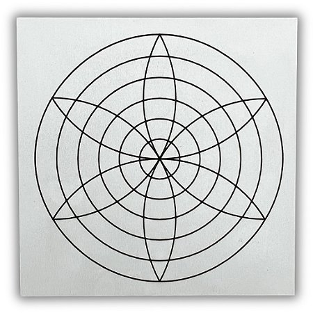 Gráfico Radiestesia MDF 3mm 20x20cm - 012 - Harmonia - BRANCO