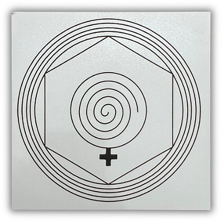 Gráfico Radiestesia MDF 3mm 20x20cm - 013 - Desembaraçador de Relacionamento - BRANCO