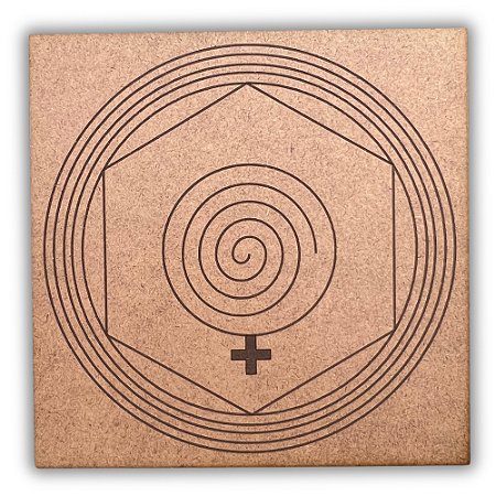 Gráfico Radiestesia MDF 3mm 20x20cm - 013 - Desembaraçador de Relacionamento - CRU