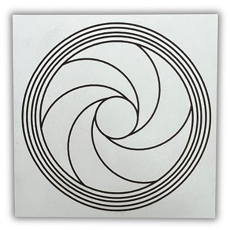 Gráfico Radiestesia MDF 3mm 20x20cm - 020 - Diafragma - BRANCO