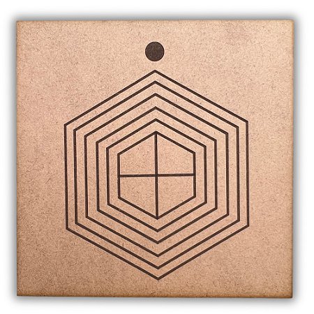 Gráfico Radiestesia MDF 3mm 20x20cm - 022 - Escudo Protetor - CRU