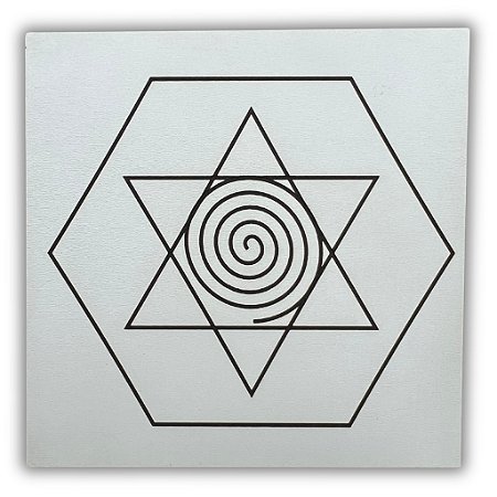 Gráfico Radiestesia MDF 3mm 20x20cm - 023 - Desembaraçador Físico - BRANCO