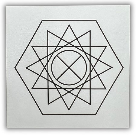 Gráfico Radiestesia MDF 3mm 20x20cm - 028 - Programador Físico - BRANCO